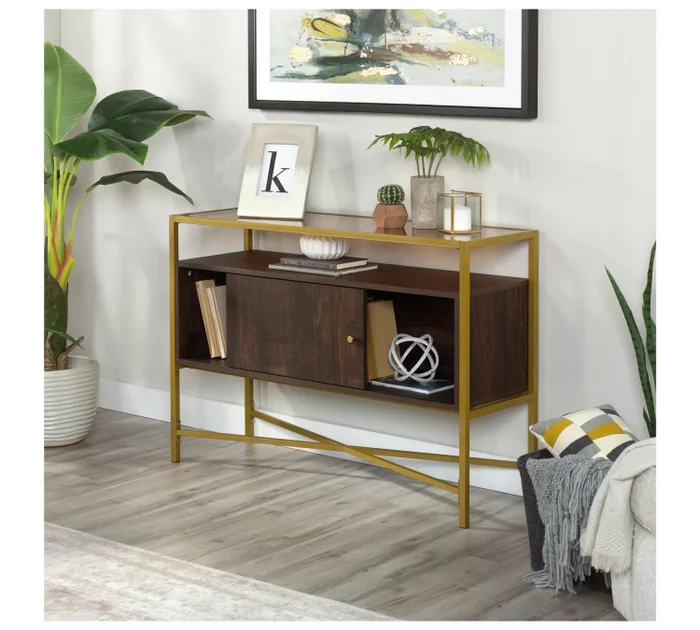 Mesa de Arrime con Estante - Sauder - Linea Harper Heights en Marrón - Muebles para TV, Uruguay | Ecowood, vista 2