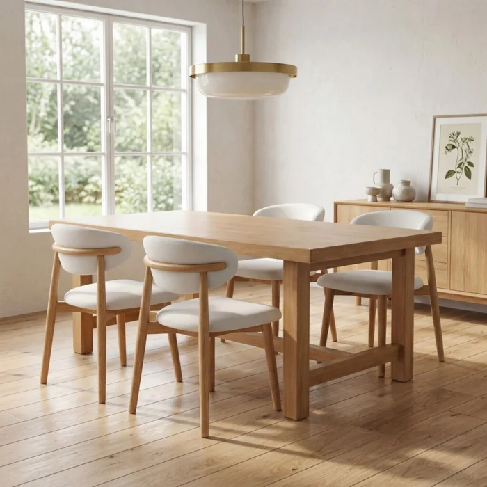 Juego De Comedor 4 Sillas - Caliza Toronto - Origen en Madera natural - Mesas de comedor, Uruguay | Rústico Hogar