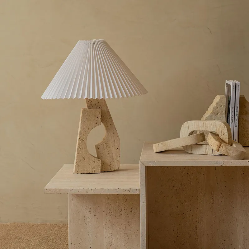 Lámpara de mesa Travertino en Beige - Lámparas de mesa, Uruguay | De Arcos