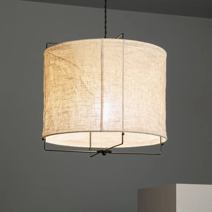 Colgante lino Skadi en Beige - Lámparas colgantes, Uruguay | La Perla, vista 2