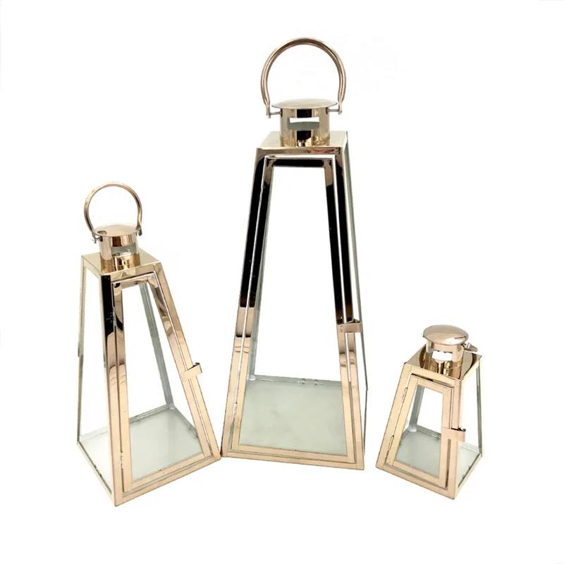 Juego de fanales piramidales en Golden, Silver Plate, Golden Rose - Muebles, Uruguay | Decoramuss, vista 3