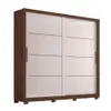 Ropero 2 Puertas 4 Cajones - Línea Glam - Marrón/Blanco en Marrón - Roperos y placares, Uruguay | Ecowood, vista 1 de 4