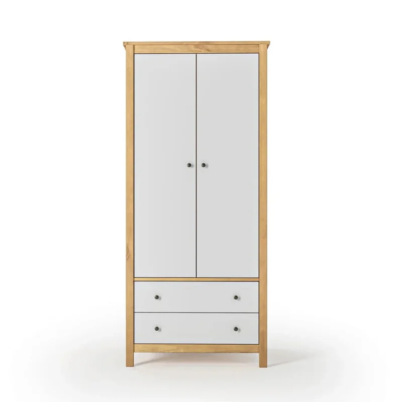 Ropero 2 Puertas 2 Cajones - Línea Maden - Blanco en Blanco - Roperos y placares, Uruguay | Ecowood, vista 4