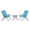 JUEGO DE PATIO SAO PAULO PLEGABLE 3P AQUA en Celeste - Muebles para el exterior, Uruguay | Alfa Ventas, vista 2 de 6