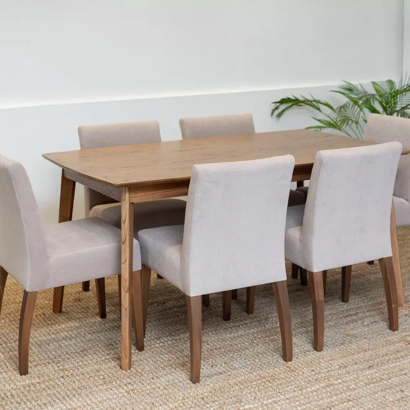 Juego De Comedor Nordico Lyna en Marrón - Mesas de comedor, Uruguay | Marvic
