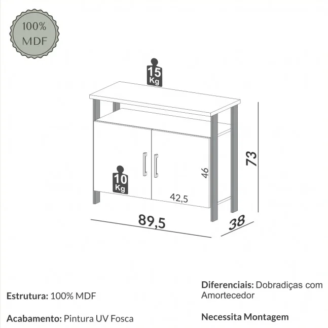 Mesa Auxiliar de Cafe Lennon en Marron, Blanco, Uruguay | Casa Brava, vista 2