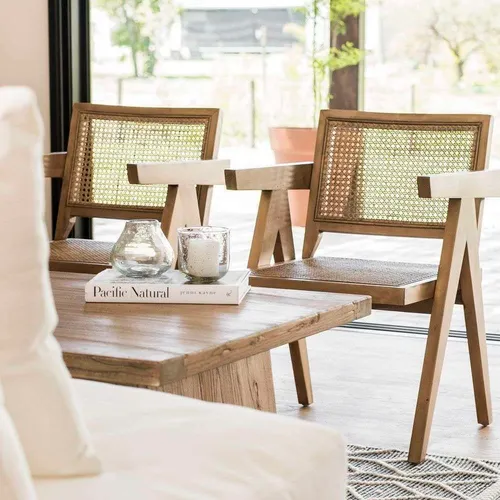 BUTACA OLSEN - PINO MACIZO Y ESTERILLA en Madera natural - Butacas, banquetas y puffs, Uruguay | La Iberica