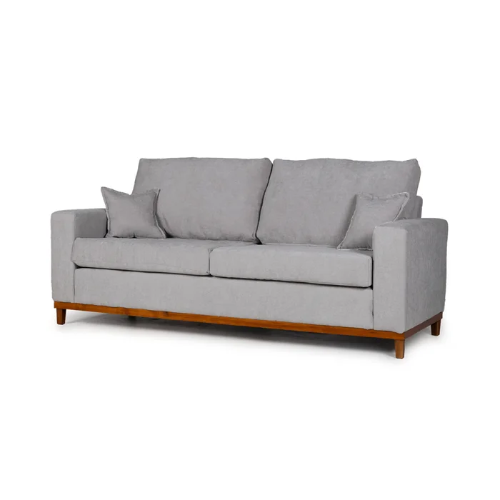 Sofá Marau - Tela Microfibra - 3 cuerpos - Berlin 05 (Ceniza) en Beige - Sillones y sofás, Uruguay | NYR