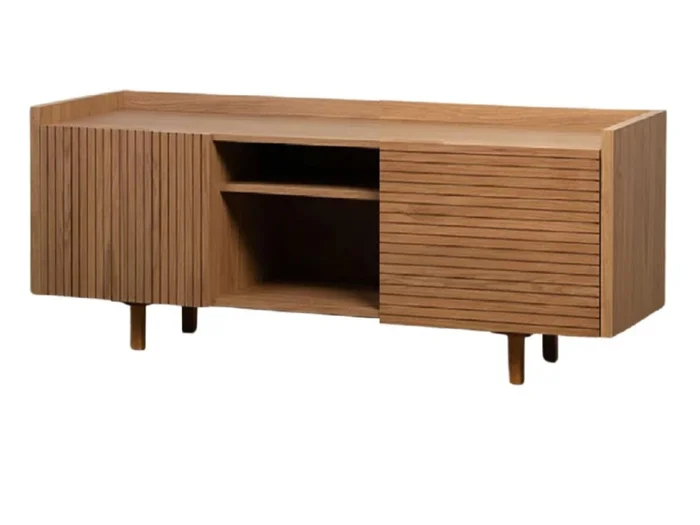 Rack PLISSE 1.40 m Madera en Madera natural - Muebles para TV, Uruguay | Finkel, vista 2