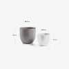 Set Lula de 2 maceteros Ø 22 cm / Ø 16 cm en Blanco, Gris - Macetas, Uruguay | Kavehome, vista 4 de 4