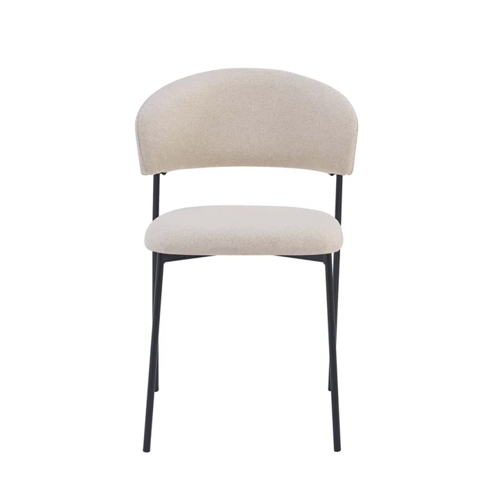 Silla De Comedor Metal-y-tela Natural-beige Danny en Madera natural - Sillas, Uruguay | Divino, vista 3