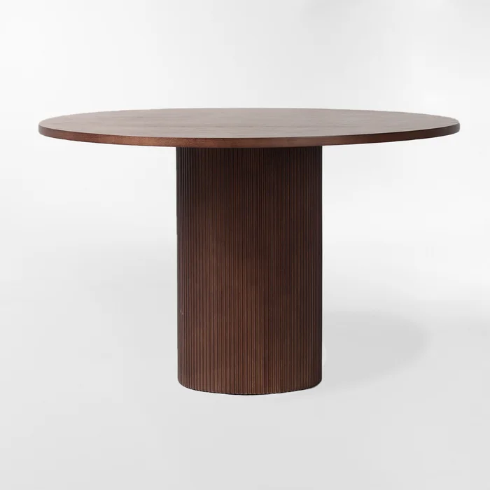 MESA DE COMEDOR OLIVE MARRÓN CIRCULAR en Marrón - Mesas de comedor, Uruguay | Viasono, vista 2