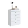 Cómoda cajonera 4 cajones - Lock en Blanco - Cómodas, Uruguay | Delta Center, vista 7 de 8