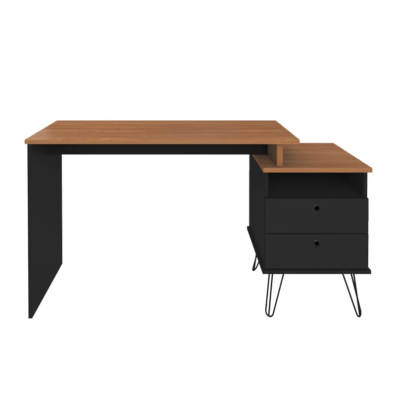 Escritorio Mdf-y-metal Negro Plus en Negro - Escritorios y sillas de escritorio, Uruguay | Divino