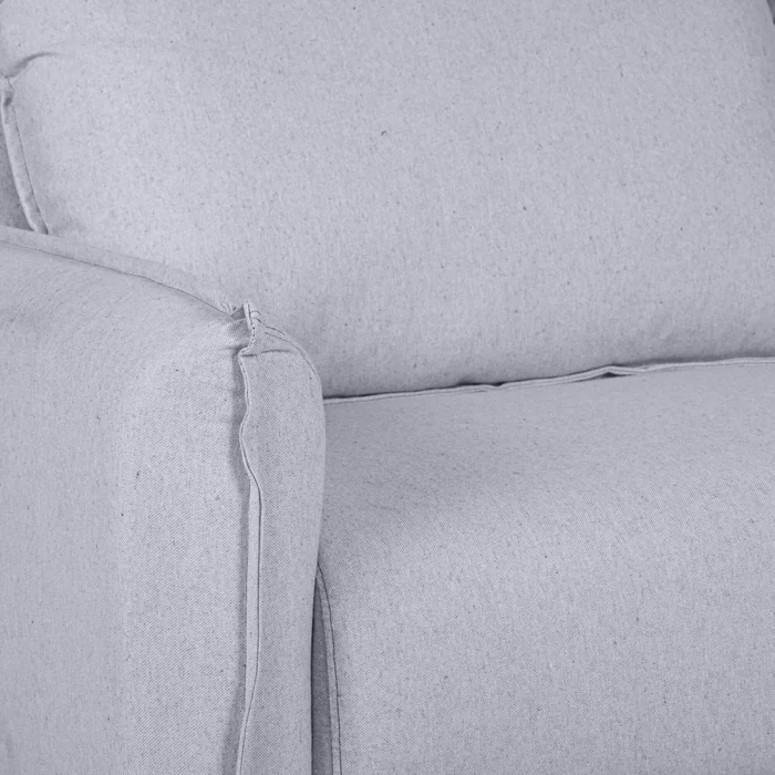 Sofá 3 Cuerpos Tela Gris Charlotte en Gris - Sillones y sofás, Uruguay | Divino, vista 4