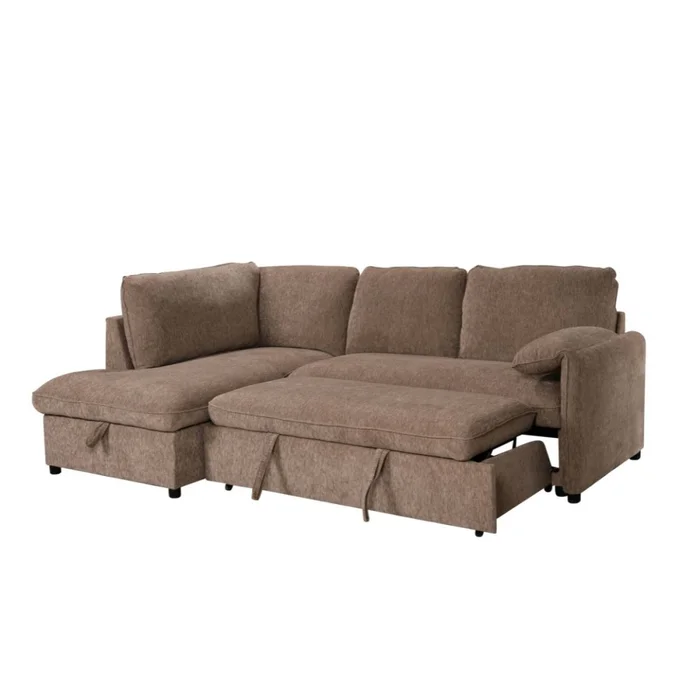 Rinconera cama Cosmo (c/baúl) - Tela Microfibra - Chaise izquierdo - 410 (Tostado) en Beige - Sillones y sofás, Uruguay | NYR, vista 2