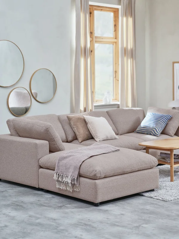 Módulo de sofá LYBY chaise/puf arena en Beige - Sillones y sofás, Uruguay | JYSK, vista 3