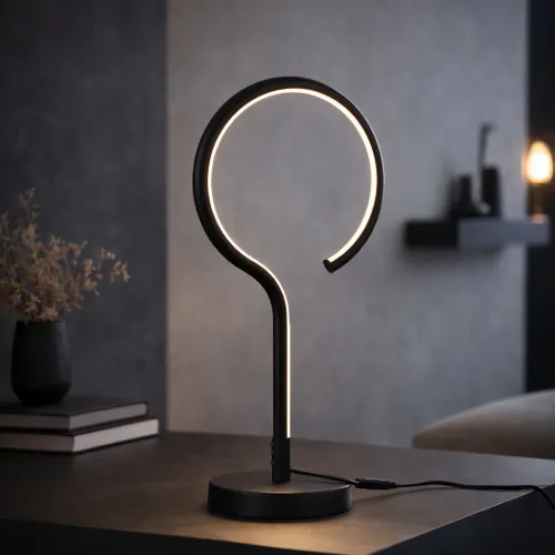Portátil led Minimalista 3 intensidades 3 Toques - NEGRA en Negro - Lámparas de mesa, Uruguay | Iluminica