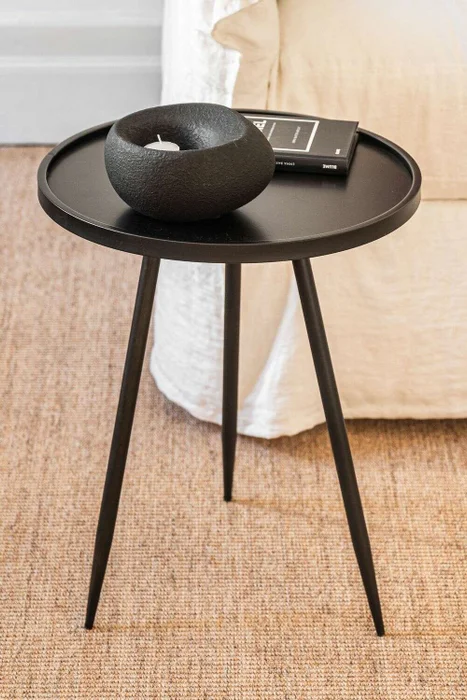 MESA AUXILIAR - METAL BLACK en Negro - Mesas de living, Uruguay | La Iberica