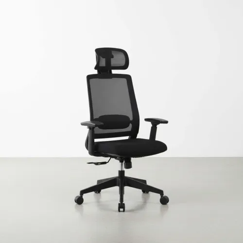 Silla De Oficina Malla-y-metal Negro 2788f-1m en Negro - Escritorios y sillas de escritorio, Uruguay | Divino