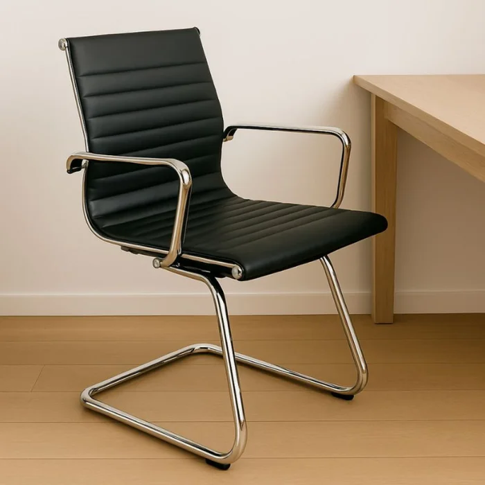 Silla De Escritorio Jules - Negra en Negro - Escritorios y sillas de escritorio, Uruguay | Unilux, vista 2