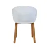 Silla De Comedor Polipropileno-y-madera Blanco Gardenia en Blanco - Sillas, Uruguay | Divino, vista 3 de 4