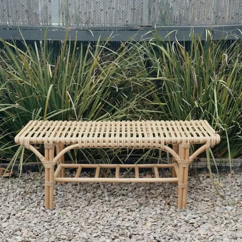 Banco Ratan en Madera natural - Butacas, banquetas y puffs, Uruguay | Balihai