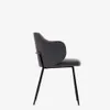 Silla Yunia - gris oscuro con patas de acero con acabado pintado negro en Negro - Sillas, Uruguay | Kavehome, vista 7 de 9