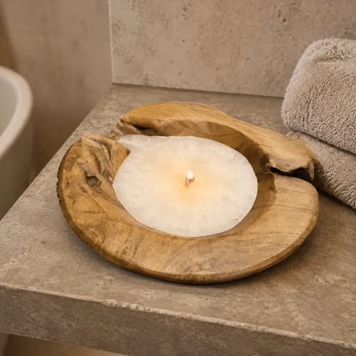 Vela en Madera Teka M en Madera natural - Decoración, Uruguay | Camino a Casa