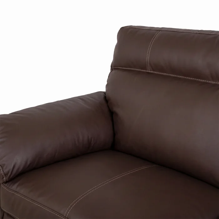 Sofá Recliner 2 Cuerpos Cuero-100-natural Marron Imperial Choc. en Marrón - Sillones y sofás, Uruguay | Divino, vista 6