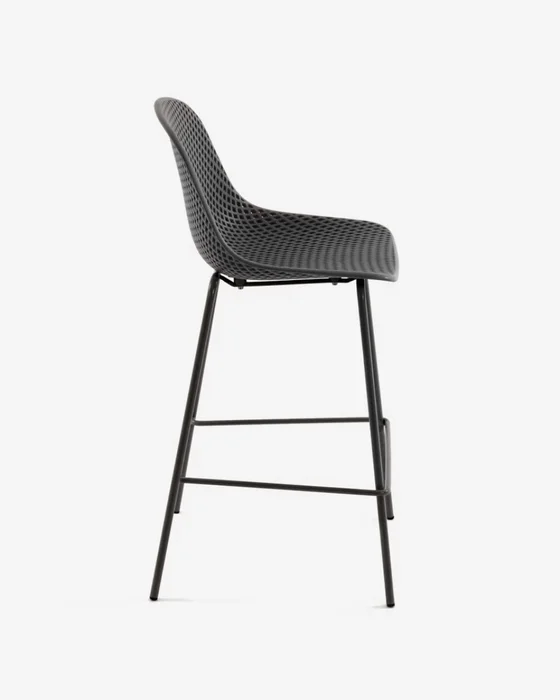Taburete Quinby - gris altura 75 cm en Blanco - Butacas, banquetas y puffs, Uruguay | Kavehome, vista 5