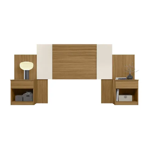 Respaldo Cabecera 2 Plazas Con Mesas De Luz 1 Cajon - Respaldos de cama, Uruguay | Lais Muebles