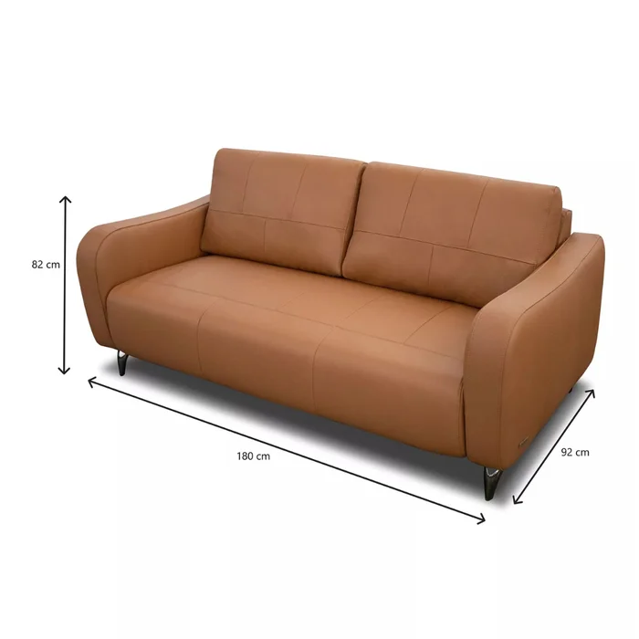 Sofa Riley 2C 1.80mt (100% Cuero) en sofa-riley-marron-saddle - Sillones y sofás, Uruguay | Casa Brava, vista 2