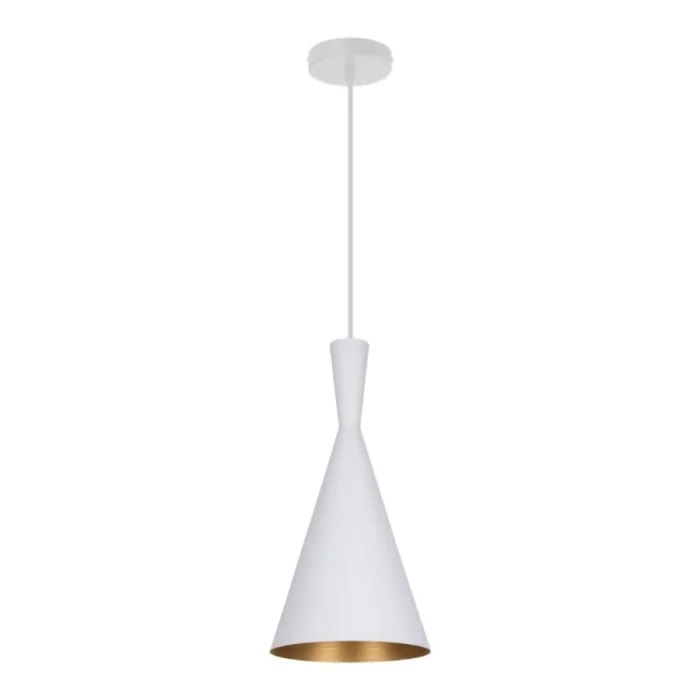 Luminaria Colgante Geisha 1 Blanca ø 19 cm en Blanco - Lámparas colgantes, Uruguay | Serlux