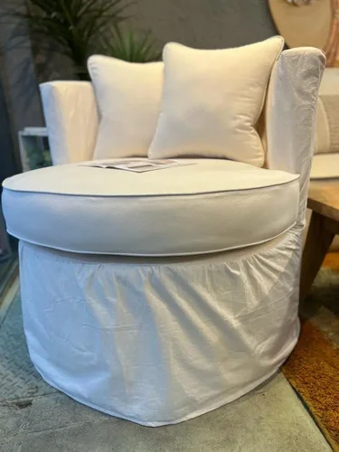 Butaca Ozark Genova 1 Cuerpo Tela Diseño Moderno A Elección A Eleccion en Blanco - Sillones y sofás, Uruguay | Ozark Home, vista 9