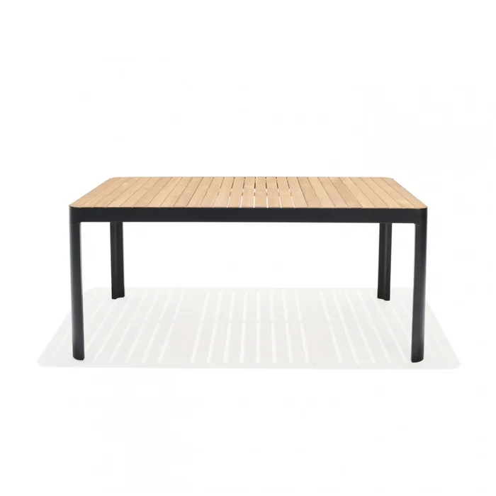 Mesa Aluminio y Teca - Portals 161x95cm en Multicolor - Muebles para el exterior, Uruguay | Rústico Hogar