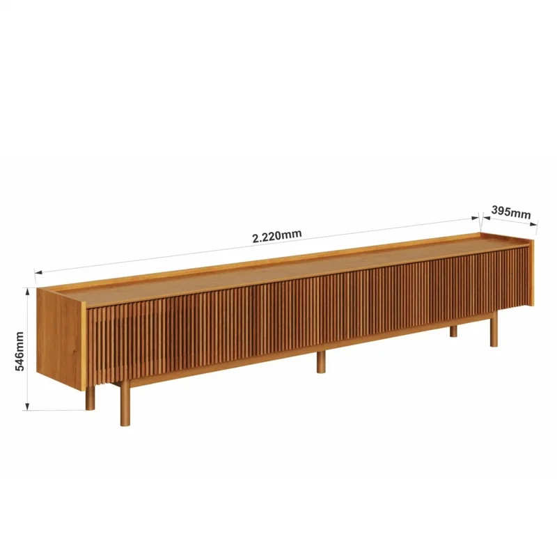 Rack de TV Dune Ripiado 2.2 - Línea Nevada - Marrón en Madera natural - Muebles para TV, Uruguay | Ecowood, vista 5