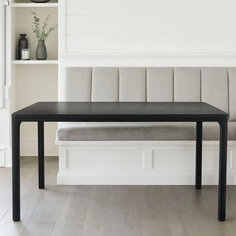 MESA DE COMEDOR HOME MADE MARRÓN en Negro - Mesas de comedor, Uruguay | Viasono