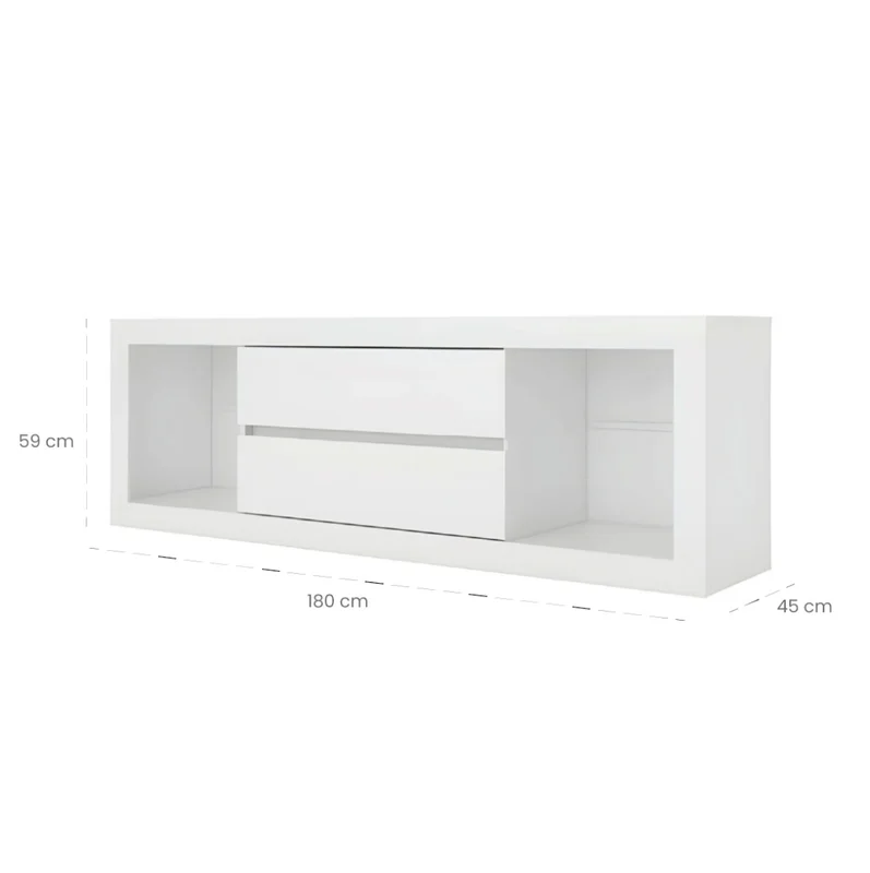 Rack para TV 70" - Casablanca - Infinite - Blanco en Blanco - Muebles para TV, Uruguay | Rústico Hogar, vista 5