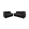 Juego De Living Sillon 3+2 Cuerpos Sofa Pu Negro Cordoba en Negro - Aparadores y recibidores, Uruguay | Soy Hogar, vista 2 de 8