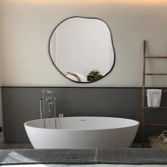 Espejo Irregular Roca en Negro - Dormitorio, Uruguay | Casa Ernesta