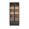 Cristalero Aparador Bar Modular 2 Puertas Vidrio Luz Led - Aparadores y recibidores, Uruguay | Lais Muebles, vista 2 de 5