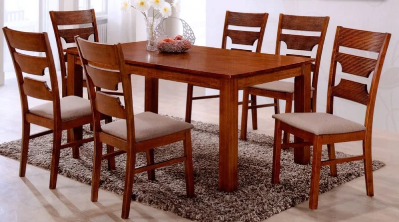 JUEGO DE COMEDOR 6 SILLAS HV MALTA - Mesas de comedor, Uruguay | Alfa Ventas, vista 3
