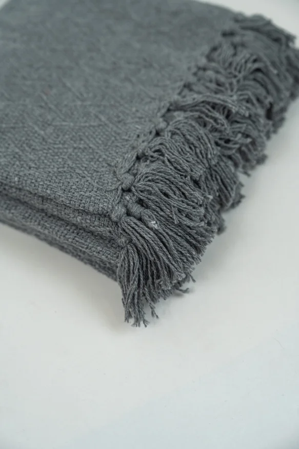 Manta Roma - Gris Melange en Gris - Textiles, Uruguay | Indian, vista 2