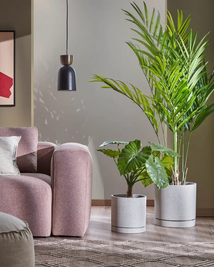 Planta artificial Palmera de bambú con maceta negro 170 cm en Verde - Macetas, Uruguay | Kavehome, vista 2