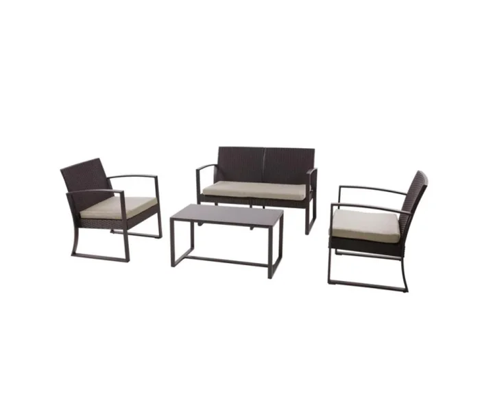 Juego De Living Exterior Mendoza 2+1+1 en Marrón - Muebles para el exterior, Uruguay | Albanés