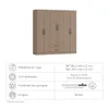 Armario Ropero Placard de 6 Puertas Línea Plus con 2 Cajones y Perchero Horizontal - MDP - Noce en Marrón - Roperos y placares, Uruguay | Mulata, vista 9 de 10