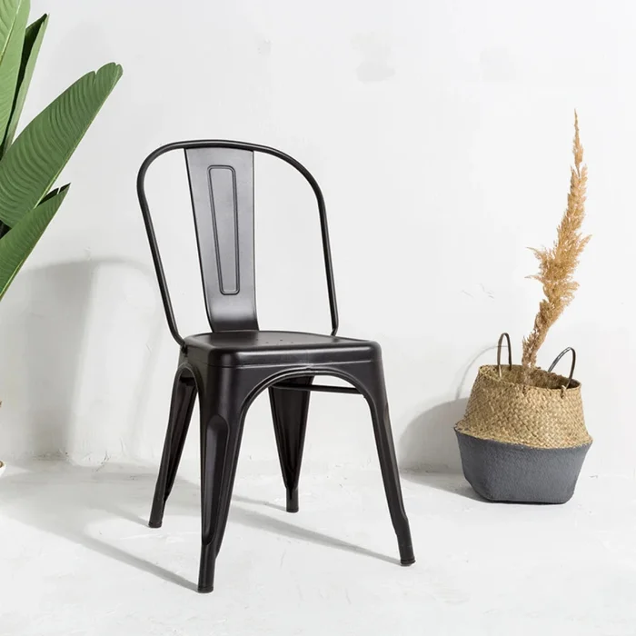 Silla Metálica Tolix - Negro en Negro - Sillas, Uruguay | Ecowood, vista 3