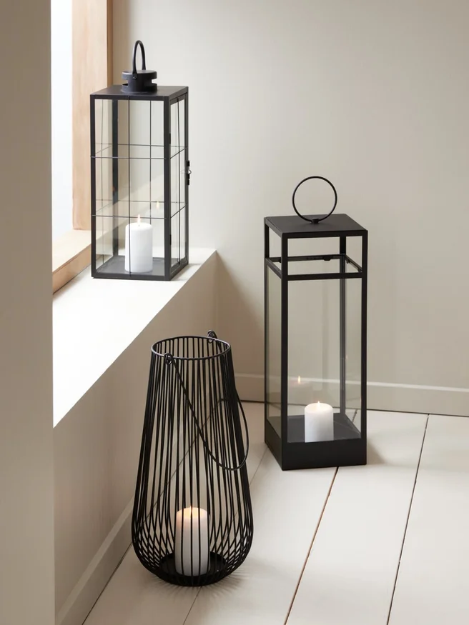 Farol MELIAS Ø24xA46cm negro en Negro - Velas y Portavelas, Uruguay | JYSK, vista 2