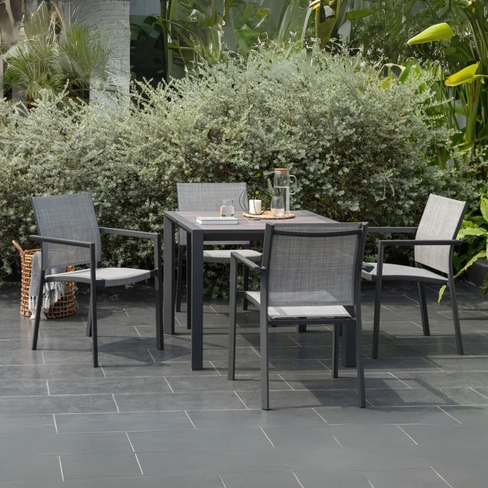 Mesa de Jardín - 90x90 cm - Urbanite - Gris en Gris - Muebles para el exterior, Uruguay | Rústico Hogar, vista 2